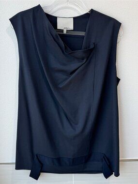 EUC 3.1 Phillip Lim Cowl Neck Sleeveless Top in Navy size 2